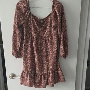 Lily Rose Floral Mini Dress - Pink and White